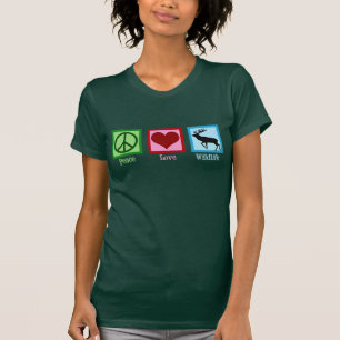 Camiseta Peace Love Wildlife Rescue Rehab Center Elk
