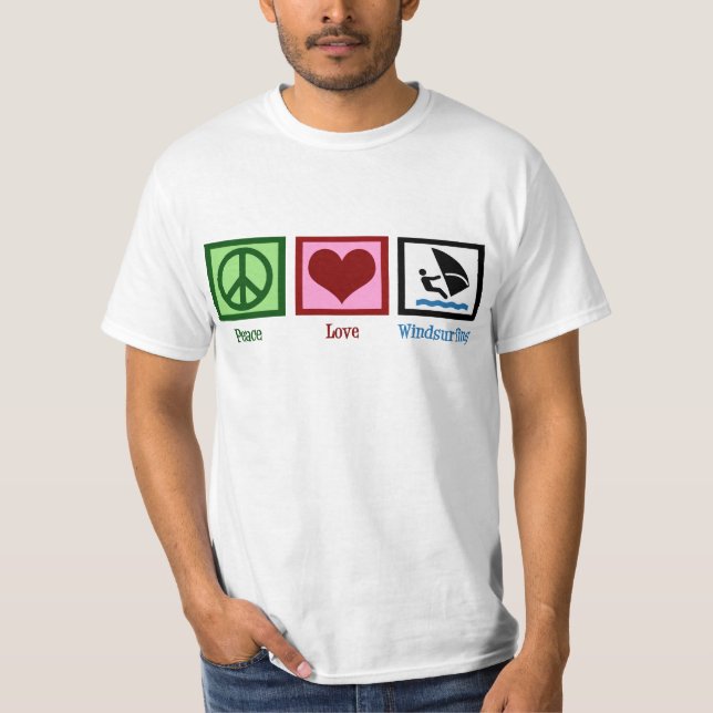 Camiseta Peace Love Windsurf (Anverso)
