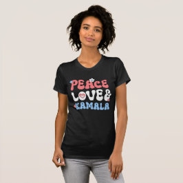 Camiseta Peace Love y Kamala Harris 2024