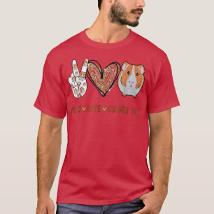 Camiseta Peace lovess guinea pigs gift for Guinea Pigs love