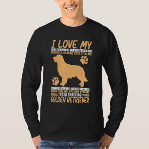 Camiseta Peace On Earth Golden Retriever I Love My Golden R
