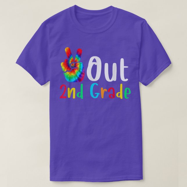 Camiseta Peace Out 2nd Grade Graduation Last Day Of School  (Diseño del anverso)