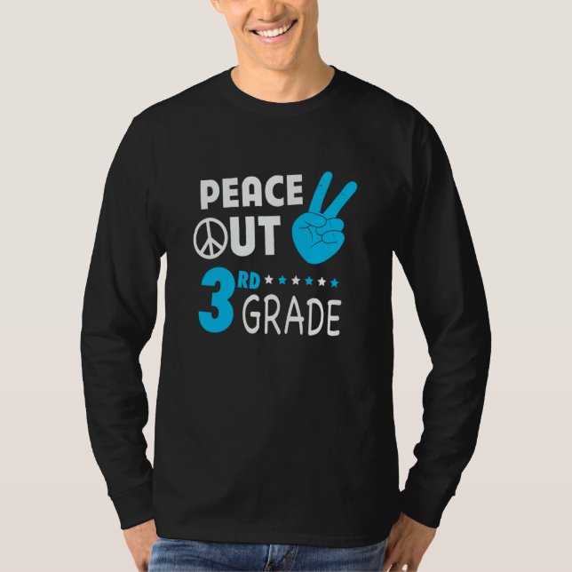 Camiseta Peace Out 3rd Grade Boys Third Grade Graduation (Anverso)