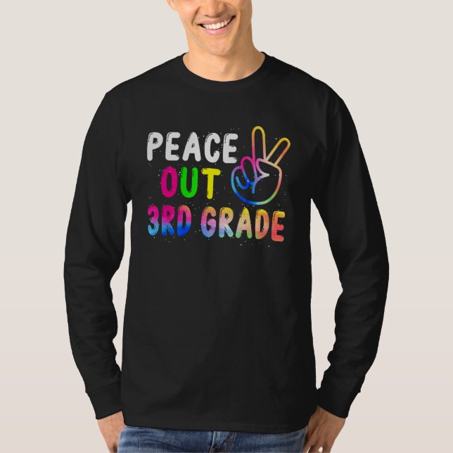 Camiseta Peace Out 3rd Grade Last Day of School Teacher Gir (Anverso)