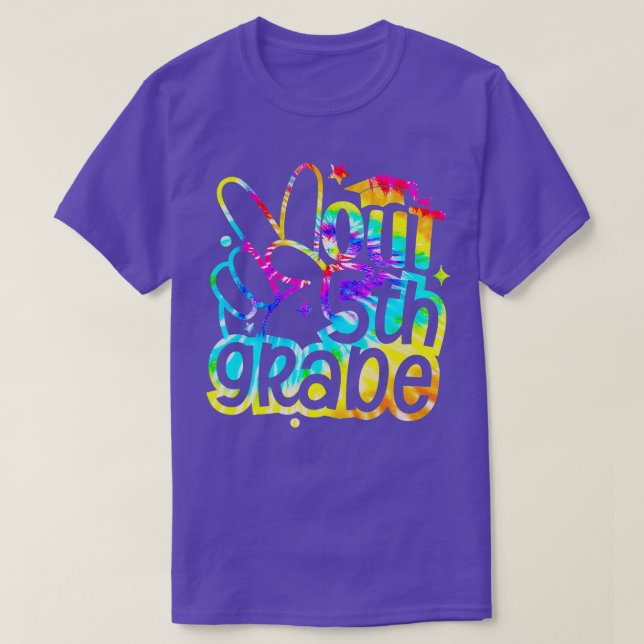 Camiseta Peace Out 5th Grade Graduation Last Day Of School  (Diseño del anverso)