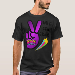 Camiseta Peace Out 6º Grado El Último Día De La Clase S