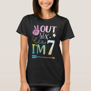 Camiseta Peace Out 6 Tengo 7 Años Nacido En 2015 Feliz Mi