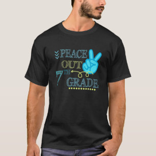 Camiseta Peace Out 7º Grado Grado Gracioso Fin Del Año Esco