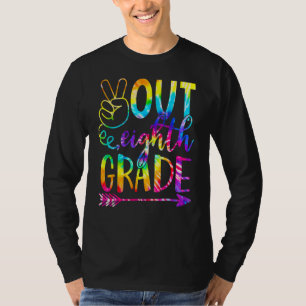 Camiseta Peace Out 8º Grado Feliz Día De Escuelas