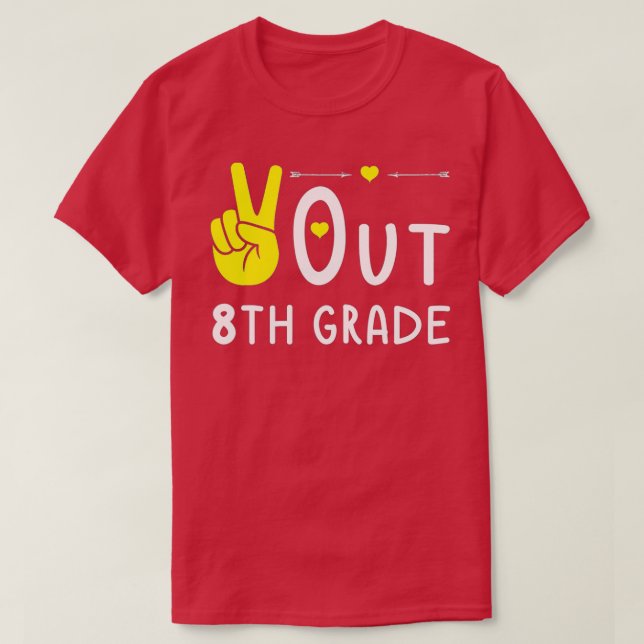 Camiseta Peace Out 8th Grade  Graduation Last Day of School (Diseño del anverso)