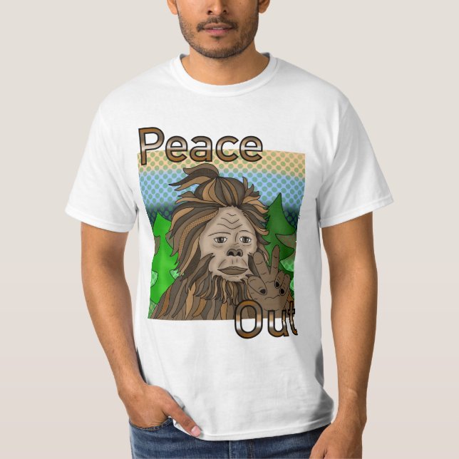 Camiseta Peace Out Bigfoot Sasquatch (Anverso)