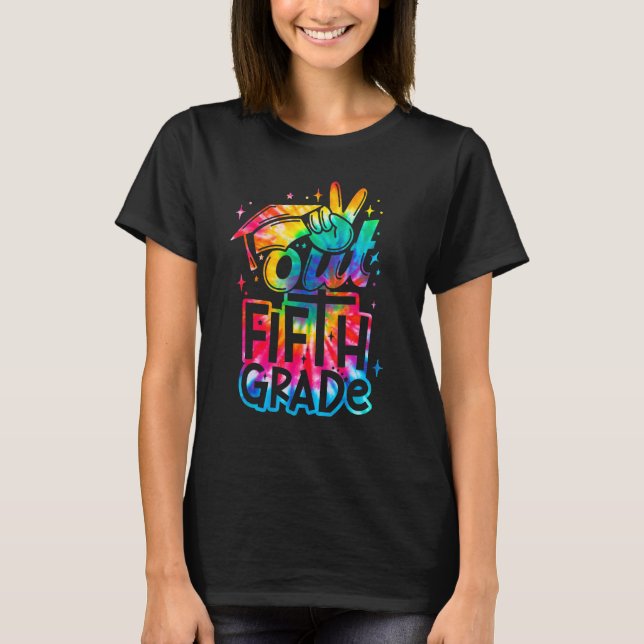 Camiseta Peace Out Fifth Grade Graduate Last Day Of School  (Anverso)