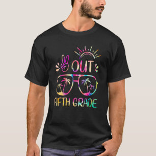 Camiseta Peace Out First Fifth Grado Happy Day Of Scho