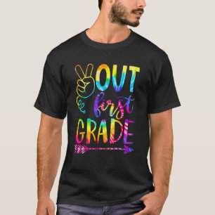 Camiseta Peace Out First First Grado Feliz Día De La Escuel