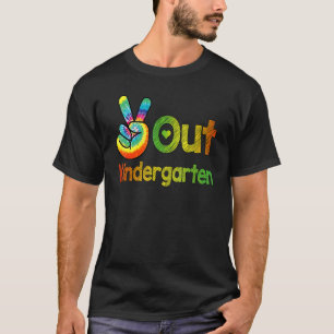 Camiseta Peace Out Kindergarten Feliz Día Del Colegio Ti
