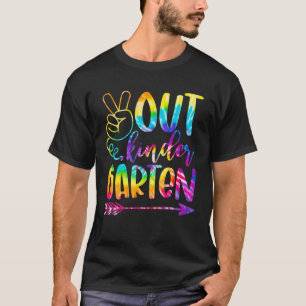 Camiseta Peace Out Kindergarten Feliz Día Del Colegio Ti