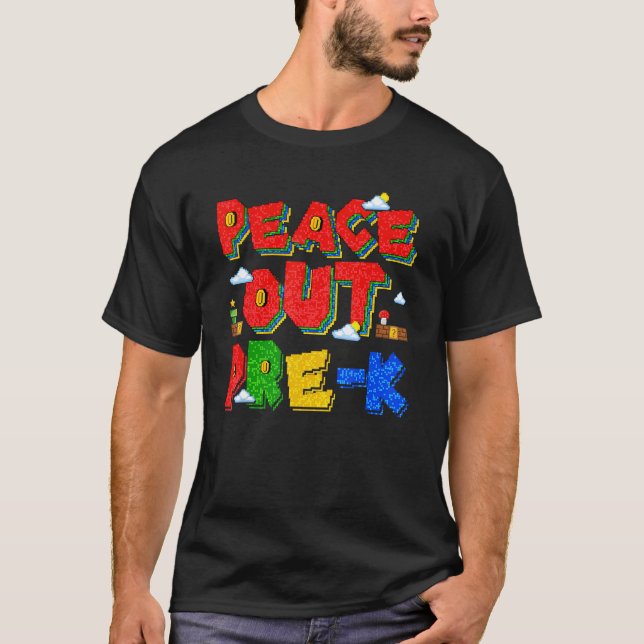 Camiseta Peace Out Pre K Goodbye Pre K Hello Summer 2023 (Anverso)