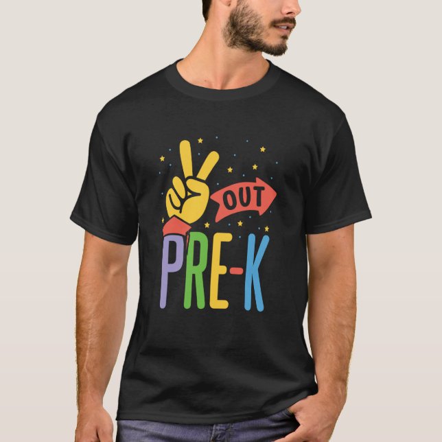 Camiseta Peace Out Pre K Pk Pre Kindergarten Kids Cute (Anverso)