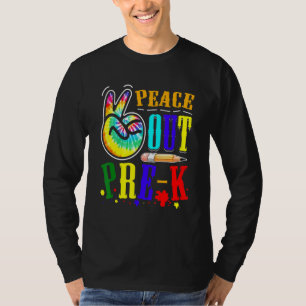 Camiseta Peace Out Pre-K - Último día de pregrado escolar