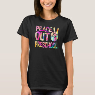 Camiseta Peace Out Preescolar Feliz Día De La Escuela