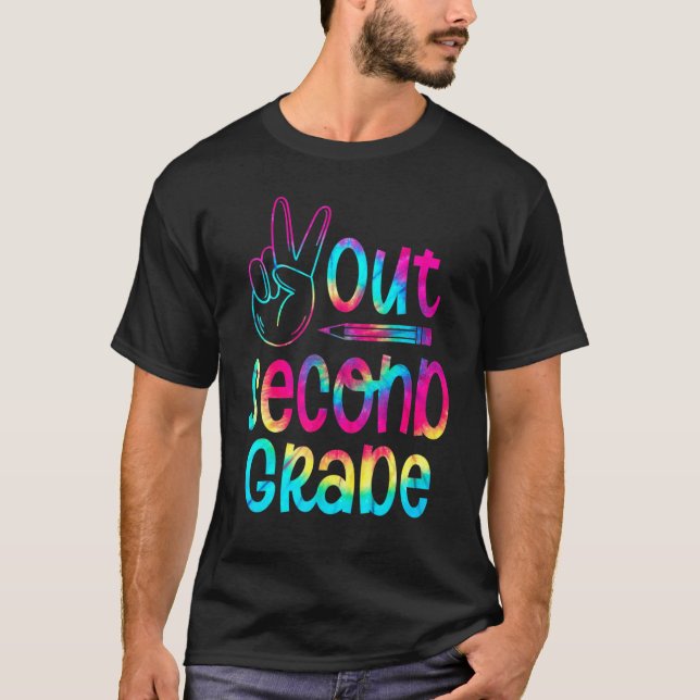 Camiseta Peace Out Second 2nd Grade Happy Last Day Of Schoo (Anverso)