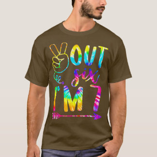 Camiseta Peace Out Seis Im 7 Tie Dye 7Happy Birthday Boy