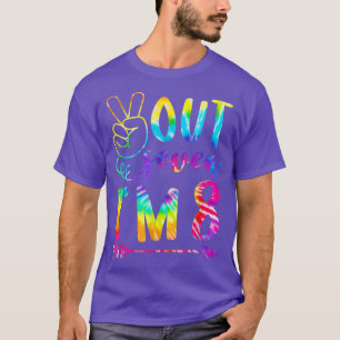 Camiseta Peace Out Seven Im 8 Tie Dye 8Happy Birthday Bo