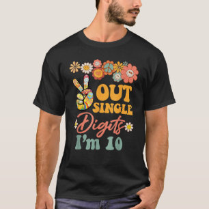 Camiseta Peace Out Single Digits Im 10 Retro Gro Girasol
