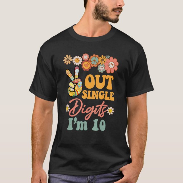 Camiseta Peace Out Single Digits Im 10 Retro Gro Girasol (Anverso)