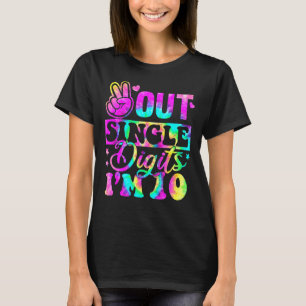Camiseta Peace Out Single Digits Im 10 Tie Dye Birthday Ki