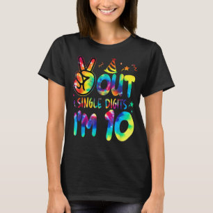 Camiseta Peace Out Single Digits Im 10 Tie Dye Nacimiento