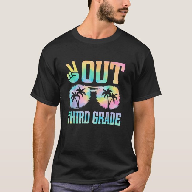 Camiseta Peace Out Third Grade Last Day of School Graduatio (Anverso)