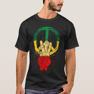 Camiseta Peace Reggae Love Jamaica Rasta Music