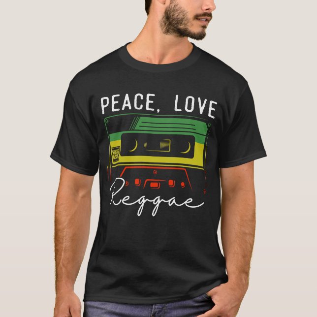 Camiseta Peace Reggae Music Love Rasta Jamaica (Anverso)