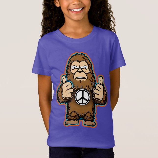 Camiseta Peace Sasquatch T-Shirt (Anverso)