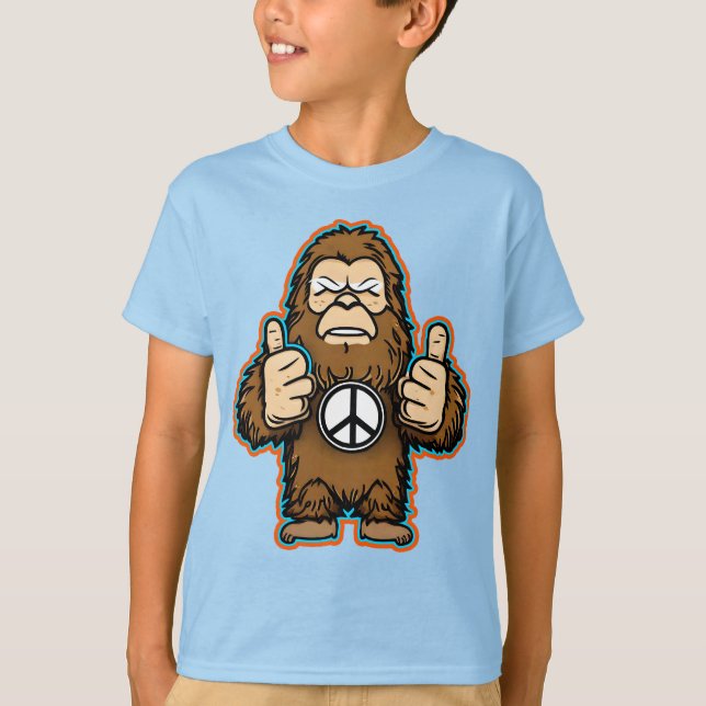 Camiseta Peace Sasquatch T-Shirt (Anverso)