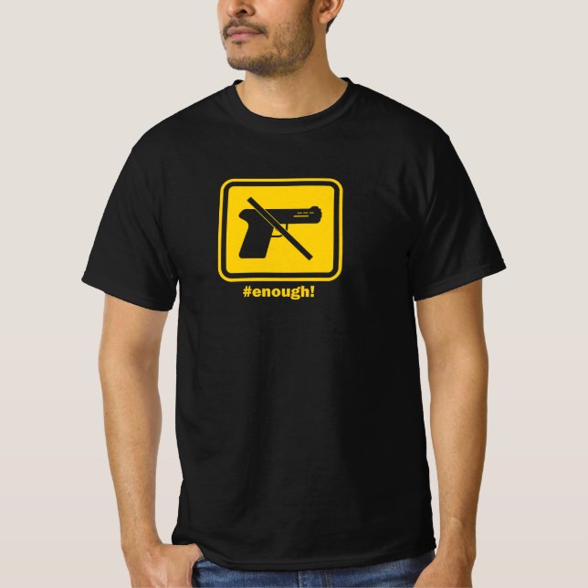 Camiseta Peace sign Enough End Gun Violence (Anverso)