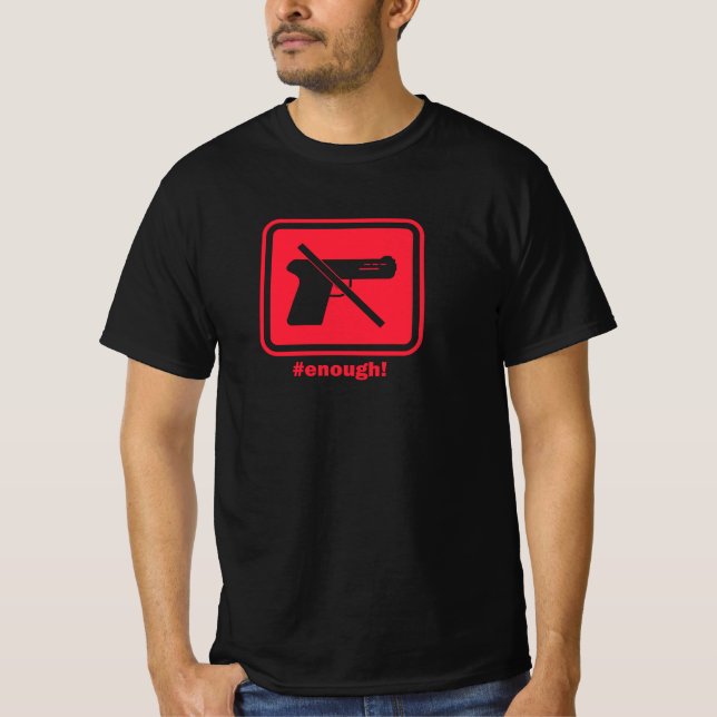 Camiseta Peace sign Enough End Gun Violence (Anverso)