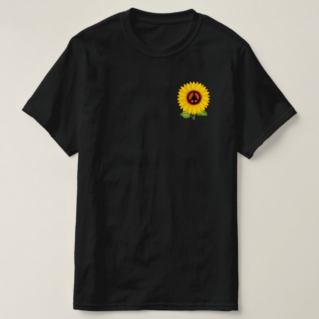 CAMISETA PEACE SUNFLOWER (Diseño del anverso)