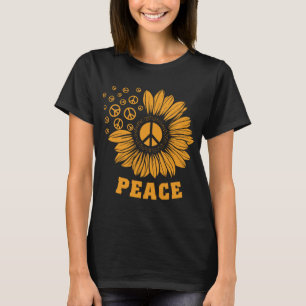 Camiseta Peace Sunflower Stay Trippy Hipp estilo Vintage de