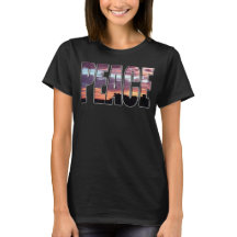 Camiseta Peace Sunset Letters