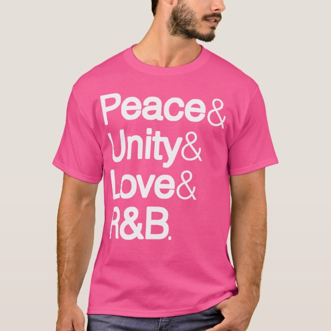 Camiseta Peace Unity Love Rb Rnb Soul Music Avers (Anverso)