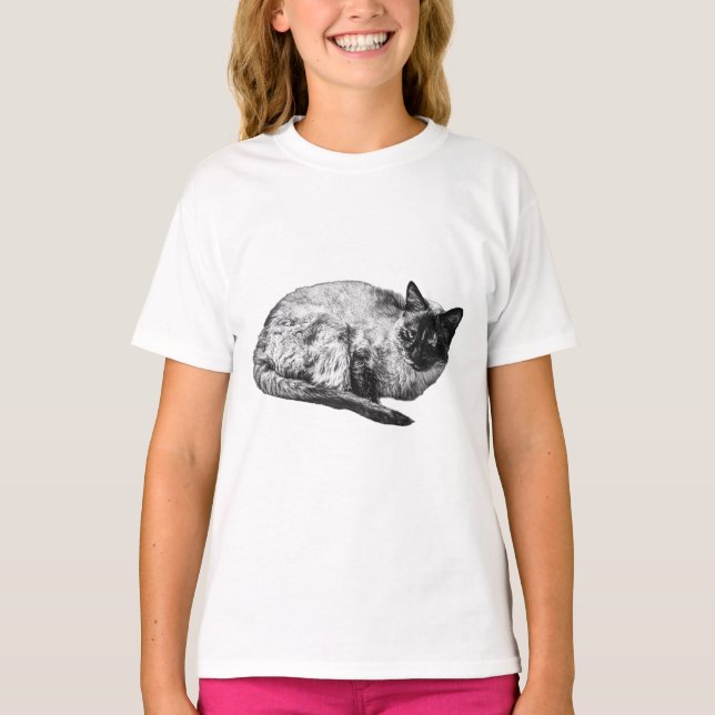 Camiseta Peaceful cat, shaded for winter (Anverso)