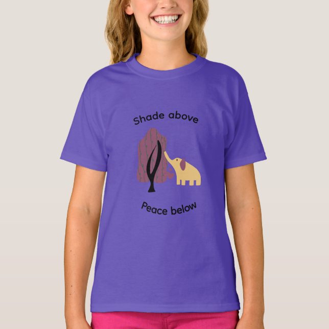 Camiseta Peaceful Elephant Under Tree (Anverso)