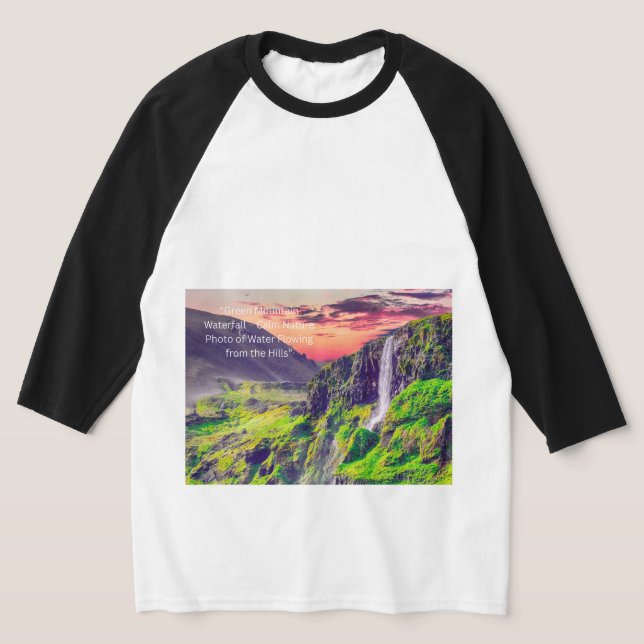 Camiseta Peaceful Waterfall and Mountain Landscape | Relax (Distribución)