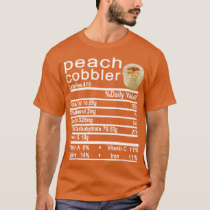 Camiseta peach cobbler Nutrition Facts Funny Thankending