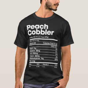 Camiseta Peach Cobbler Nutrition Hechos Graciosos Acción de