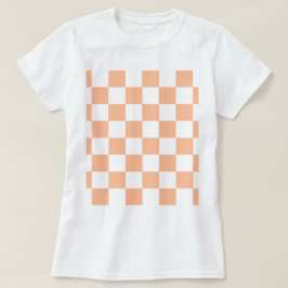 Camiseta Peach Fuzz Checkered Gingham Pattern