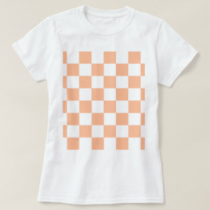 Camiseta Peach Fuzz Checkered Gingham Pattern