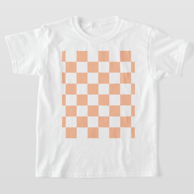 Camiseta Peach Fuzz Checkered Gingham Pattern (Distribución)
